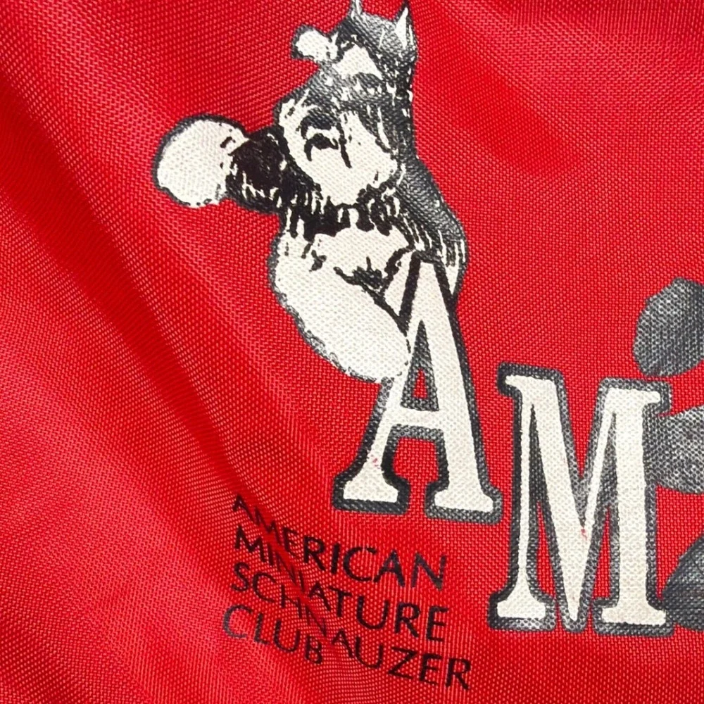 Vintage Augusta Sportswear AMSC American Miniature Schnauzer Club Duffle Bag Red